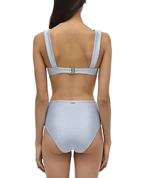 Teya High Waisted Ruched Bikini Bottom