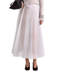 Dex Silk Pleated Skirt