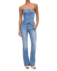 Denim Bustier Top