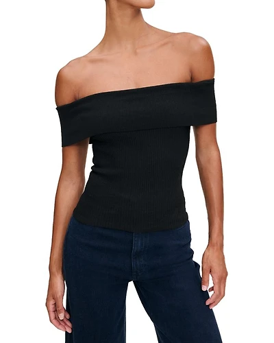 Off-the-Shoulder Instasculpt™ Rib Top