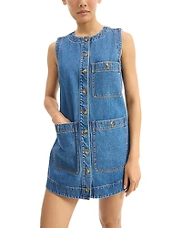 Veronica Beard Oakley Denim Shift Dress