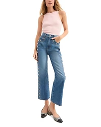 Dylan High Rise Ankle Straight Leg Jeans Stoned Serendipity