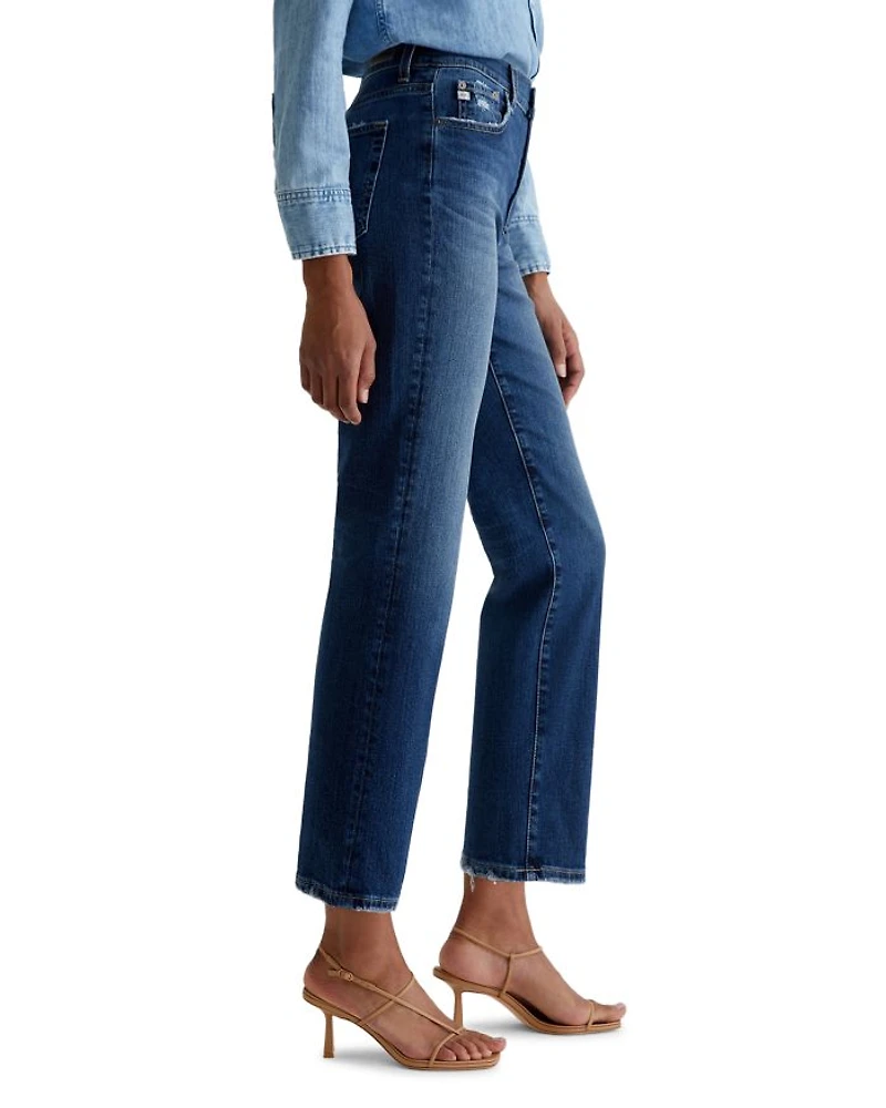 Brinley Mid Rise Straight Leg Ankle Jeans