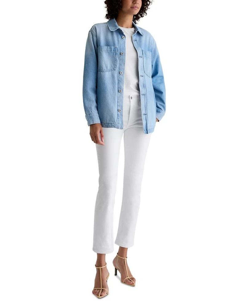 Mari Mid Rise Straight Leg Jeans White