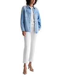 Mari Mid Rise Straight Leg Jeans White