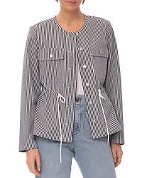 Bagatelle Collarless Striped Jacket