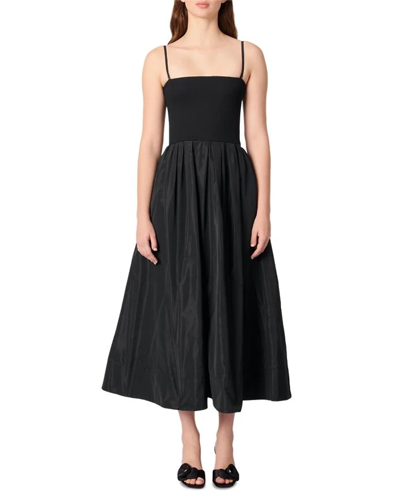 Strapless Mesh and Taffeta Dress