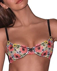 Fleur du Mal Azalea Embroidered Bra