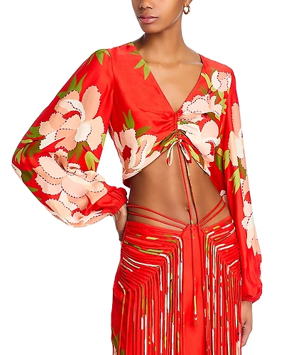 Farm Rio Peony Cropped Top - Exclusive