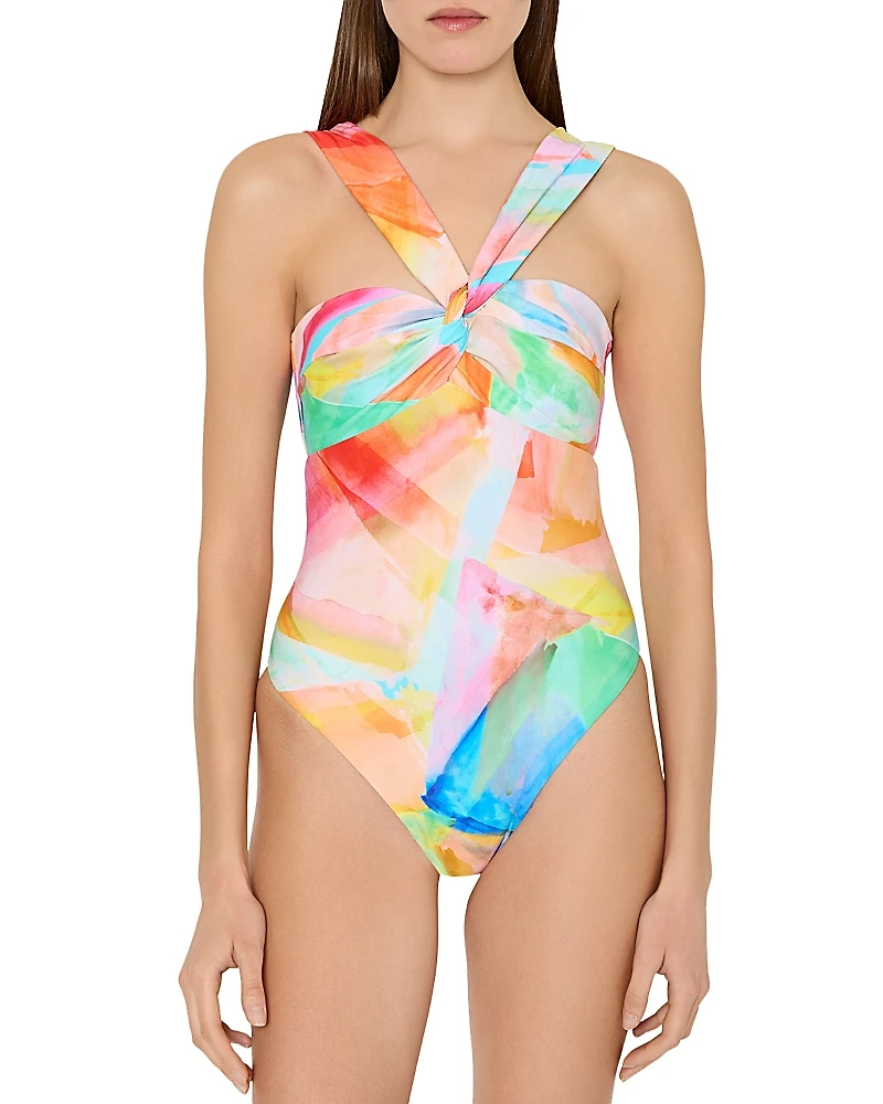 Milly Betsy Watercolor One Piece Swimsuit