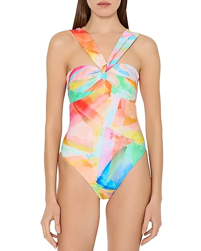 Milly Betsy Watercolor One Piece Swimsuit