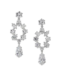 Nadri Btrx Mixed Cubic Zirconia Open Chandelier Earrings