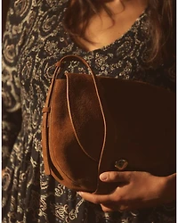 The Dakota Large Suede Saddle Bag
