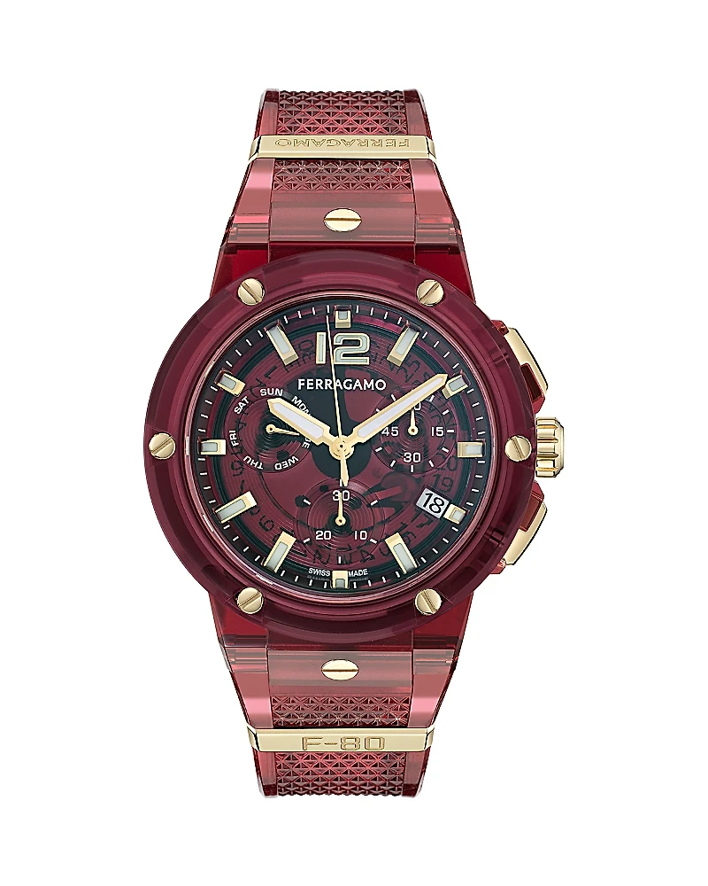 Ferragamo F-80 Translucent Chronograph, 44mm