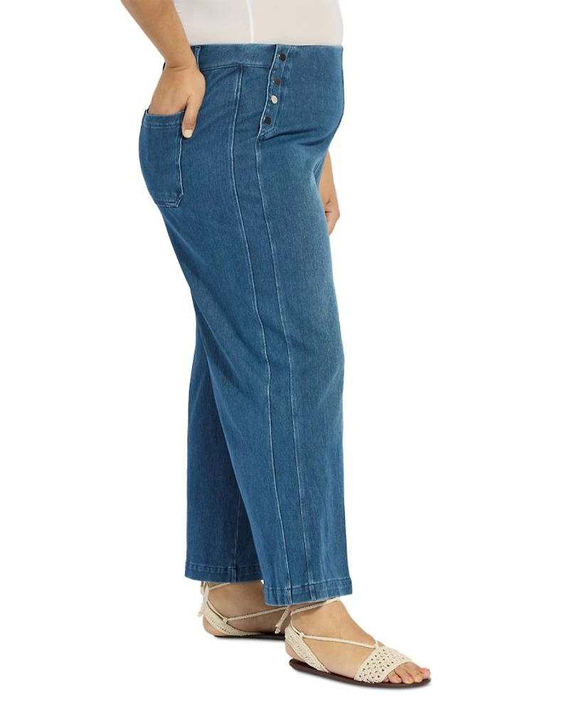 Mallory Sailor High Waisted Jeans Mid Wash