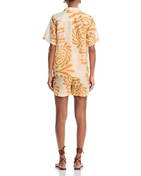 Tomaso Printed Linen Shorts