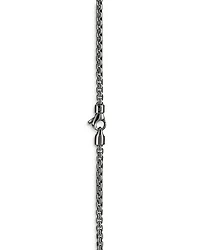 Dark Silver Box Chain Necklace, 22"