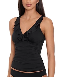 Ruffled Underwire Tankini Top