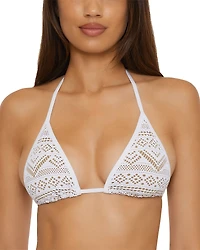 Becca by Rebecca Virtue Color Play Crochet Triangle Bikini Top
