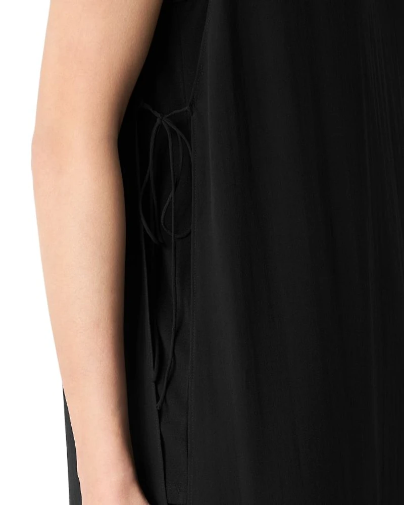 Sheer Silk Georgette Bateau Neck Poncho