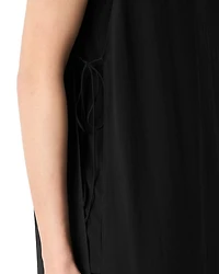 Sheer Silk Georgette Bateau Neck Poncho