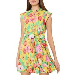 Joan Tulip Rosette Pleated Dress