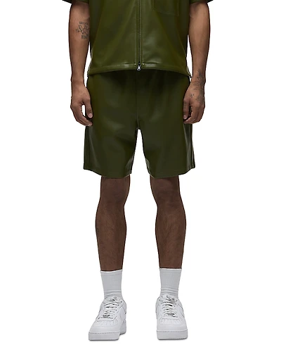 Hudson Faux Leather 7 Drawstring Shorts