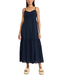 The Good Journey Ripple Eyelet Tank Dress