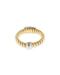 18K Yellow Gold Via Mercanti Tubogas Diamond Pavé Ring