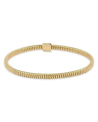 18K Yellow Gold Via Mercanti Tubogas Diamond Pavé Bangle Bracelet
