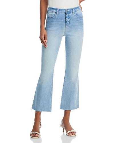 Kendra High Rise Cropped Flare Jeans Dorian