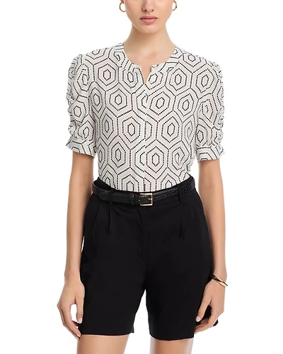 Ruched Sleeve Blouse