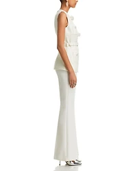 Bouclé Embellished Bow Jumpsuit