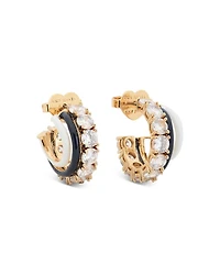 Hint of Shimmer Stacked Huggies Earrings