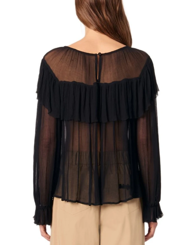 Ruffled Chiffon Top