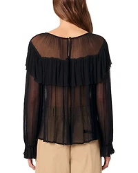 Ruffled Chiffon Top