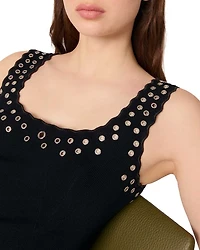 Short Eyelet Knit Dress