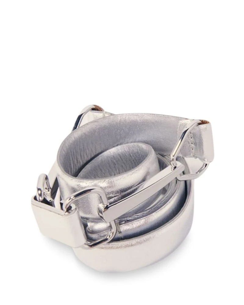 Women's Metallic Leather Belt