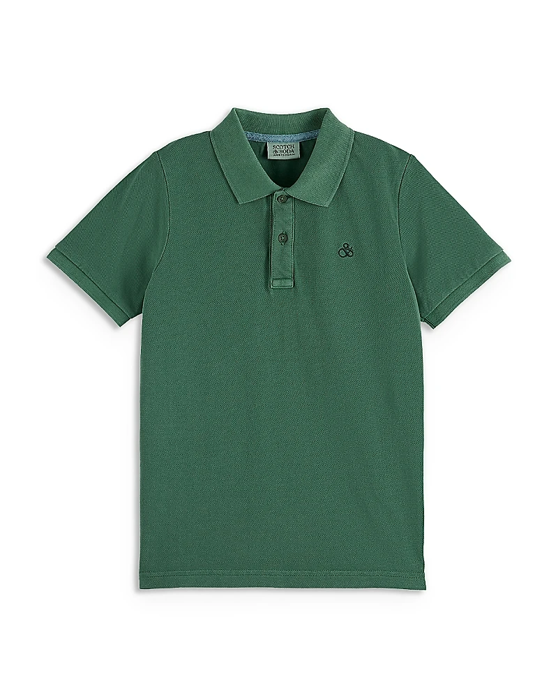 Scotch & Soda Boys' Garment Dyed Pique Polo - Little Kid