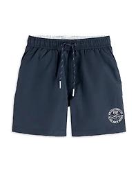 Scotch & Soda Boys' Mid Length Logo Swim Shorts - Little Kid, Big Kid