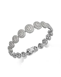 Bloomingdale's Fine Collection Diamond Graduated Pave Cluster Bracelet