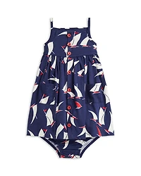 Girls' Sailboat Print Cotton Dress & Bloomer - Baby