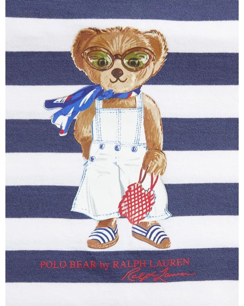 Girls' Polo Bear Cotton Tee & Twill Short Set - Baby