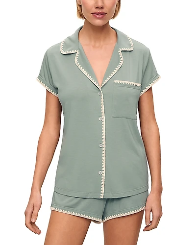 Eberjey Frida Whipstitch Short Pajama Set