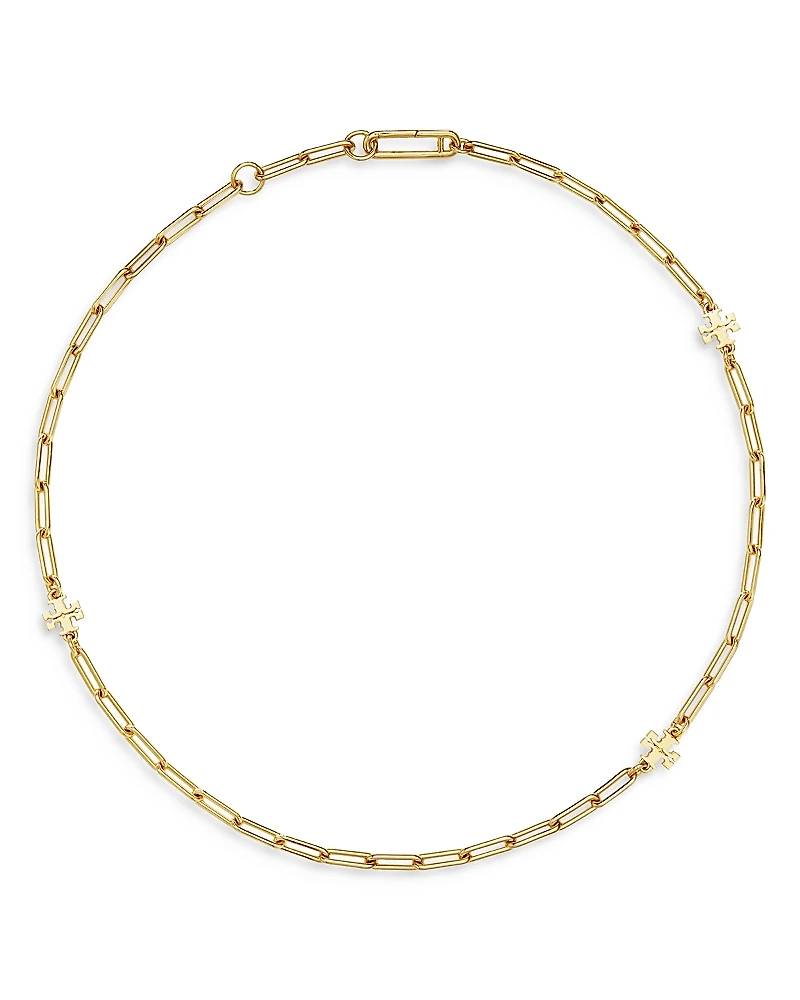 Tory Burch Good Luck Chain Necklace, 18