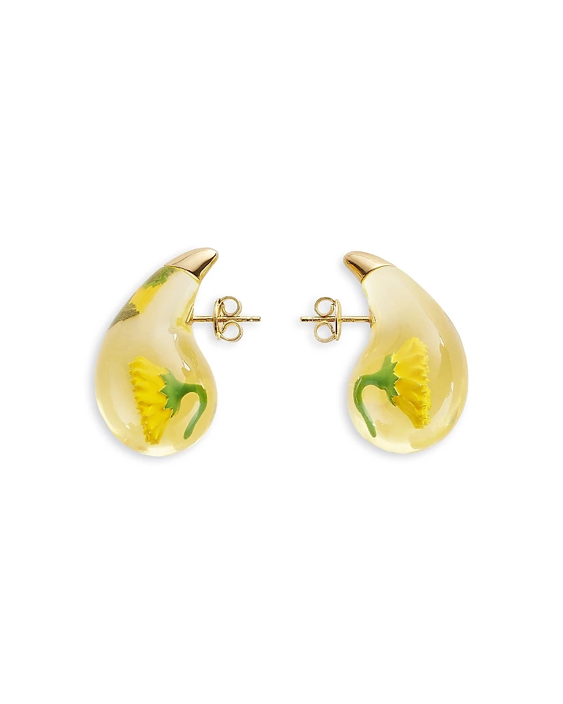 Bottega Veneta Small Sunflower Drop Earrings