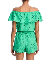 Strapless Eyelet Romper - Exclusive
