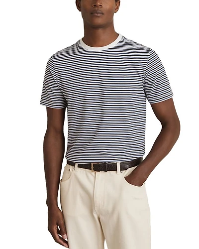 Regular Fit Mercerised Striped Tee
