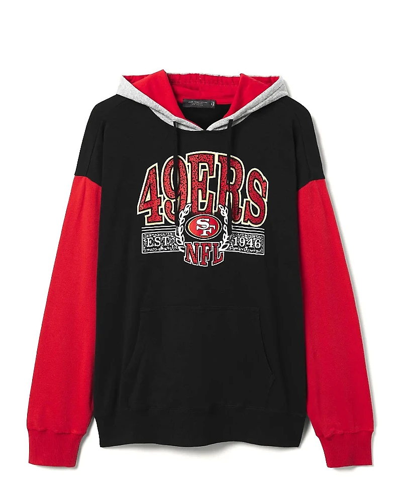 Junk Food Clothing Unisex Nfl San Francisco 49ers Tri Color Block Hoodie