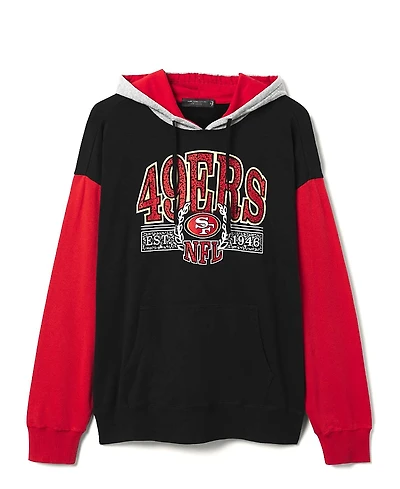 Junk Food Clothing Unisex Nfl San Francisco 49ers Tri Color Block Hoodie
